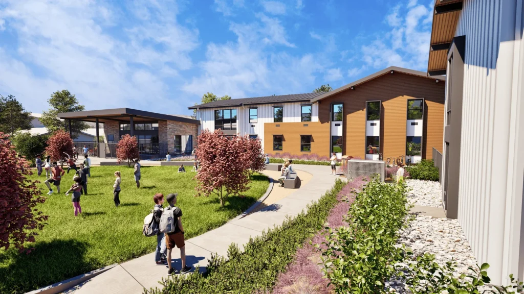College of the Siskiyous Student Housing courtyard
